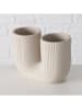 Boltze 2er-Set: Vasen "Filicio" in Beige