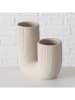 Boltze 2er-Set: Vasen "Filicio" in Beige