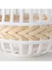 Boltze Windlicht "Elanie" wit/naturel - (H)25 x Ø 25 cm