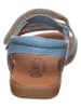 lamino Leren sandalen lichtblauw