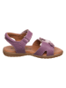 lamino Leren sandalen paars