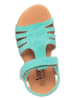 lamino Leren sandalen turquoise
