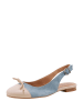 Heine Leder-Slingballerinas in Hellblau/ Beige