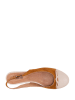 Heine Leder-Slingballerinas in Camel/ Beige