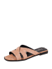 Heine Leren slippers beige