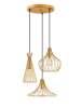 ABERTO DESIGN Hanglamp "Mezopotamya" goudkleurig - Ø 40 cm
