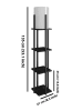 ABERTO DESIGN Staande lamp "Nora" zwart/wit - (H)135 x (D)21 cm