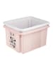 keeeper Aufbewahrungsbox "Minnie" in Rosa in Rosa - (L)42,5 x (B)35,5 x (H)22,5 cm