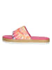 Högl Leren slippers roze/meerkleurig