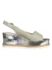 Högl Leren sleehaksandalen groen