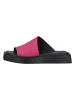 Vagabond Leren slippers roze/zwart