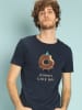 WOOOP Shirt "Donut Give Up" donkerblauw