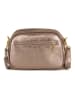 Mia Tomazzi Leren schoudertas "Gradisca" goudkleurig - (B)22,5 x (H)16 x (D)7 cm