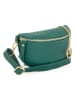 Mia Tomazzi Leder-Brustbeutel "Perugino" in Grün - (B)23 x (H)13 x (T)2 cm