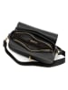 Mia Tomazzi Leren schoudertas "Carracci" zwart - (B)23 x (H)18 x (D)7,5 cm