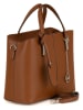 Mia Tomazzi Leder-Henkeltasche "Masaccio" in Hellbraun - (B)32 x (H)25 x (T)14 cm