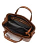 Mia Tomazzi Leder-Henkeltasche "Masaccio" in Hellbraun - (B)32 x (H)25 x (T)14 cm