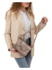 Mia Tomazzi Leren schoudertas "Empoli" bruin - (B)23 x (H)17 x (D)5 cm