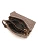 Mia Tomazzi Leren schoudertas "Empoli" bruin - (B)23 x (H)17 x (D)5 cm