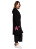 Be Wear Cardigan in Schwarz/ Pink