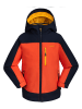 Kamik 3in1-Regenjacke "Kaso" in Orange/ Dunkelblau/ Gelb