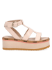 Liu Jo Skórzane sandały w kolorze beżowym