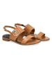 Liu Jo Skórzane sandały w kolorze jasnobrązowym