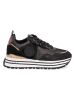 Liu Jo Skórzane sneakersy w kolorze czarnym