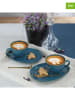 Violeta Home 2-delige set: koffiekoppen donkerblauw - 215 ml