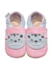HOBEA-Germany Leder-Krabbelschuhe "Katze" in Rosa