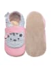 HOBEA-Germany Leder-Krabbelschuhe "Katze" in Rosa