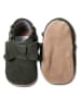 Hobea Leder-Krabbelschuhe in Oliv