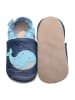 Hobea Leren kruipschoenen "Walvis" lichtblauw/donkerblauw
