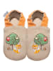 HOBEA-Germany Leder-Krabbelschuhe "Waldtiere" in Beige