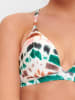 Linga Dore Biustonosz bikini w kolorze biało-zielonym