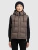 Khujo Doorgestikte bodywarmer "Eden Matt" taupe