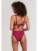 SHIWI Bikini "Diasy" w kolorze burgundowym ze wzorem