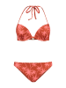 SHIWI Bikini "Luca" w kolorze rdzawobrązowo-różowym ze wzorem