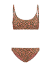 SHIWI Bikini "Lou" w kolorze jasnoróżowo-khaki ze wzorem