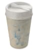 koziol Kubek termiczny "Iso to go" w kolorze beżowo-niebieskim ze wzorem - 400 ml