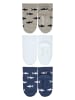 Sterntaler 3-delige set: sokken kaki/donkerblauw/wit