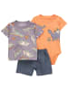 carter's 3-delige outfit antraciet/oranje