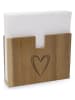 ppd Serviettenhalter "Pure Heart" in Hellbraun - (L)16,5 x (B)12 cm