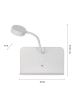 JUST LIGHT. Lampa ścienna LED "Board" w kolorze białym - 50,5 x 50 cm