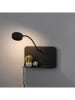 JUST LIGHT. LED-Wandleuchte "Board" in Schwarz - (B)55 x (H)50 cm