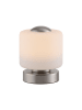 LeuchtenDirekt Lampa stołowa LED "Bota" w kolorze srebrno-kremowym - 12 x 15 x 12 cm