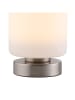 LeuchtenDirekt Ledtafellamp "Bota" zilverkleurig/crème - (B)12 x (H)15 x (D)12 cm