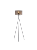 JUST LIGHT. Staande lamp "Tremella" zwart/lichtbruin - (H)139 x Ø 45 cm