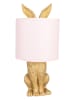Clayre & Eef Ledtafellamp lichtroze/goudkleurig - (H)43 x Ø 20 cm