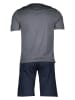 Hanro Pyjama donkerblauw/wit